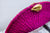 Sunev Couture - Deep Pink CanoeManye Straw handwoven clutch with Cowrie Brass Clasp